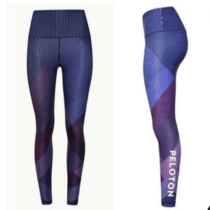 Peloton x WITH leggings Array Of Color, reversible, purple striped medium